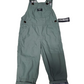 Green overalls with plaid cuffs and OshKosh branding on a white background