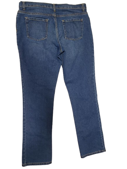 Blue jeans on a white background