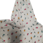 Floral-patterned fabric with a white background