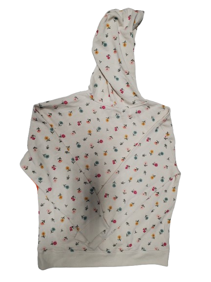 Floral-patterned baby blanket on a white background