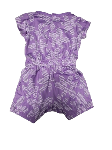Purple romper on a white background