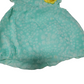 Green dress with a yellow flower on a white background