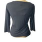 black long-sleeve top on a mannequin with a white background