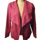 Red jacket on a mannequin against a white background