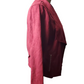 Maroon jacket on a mannequin against a white background