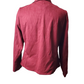 Red jacket on a mannequin against a white background