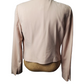 Beige blazer on a mannequin with a white background