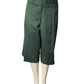 Green capri pants on a mannequin against a white background