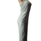 Mannequin wearing a light green jumpsuit on a white background