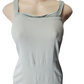 Light green sleeveless jumpsuit on a mannequin against a white background