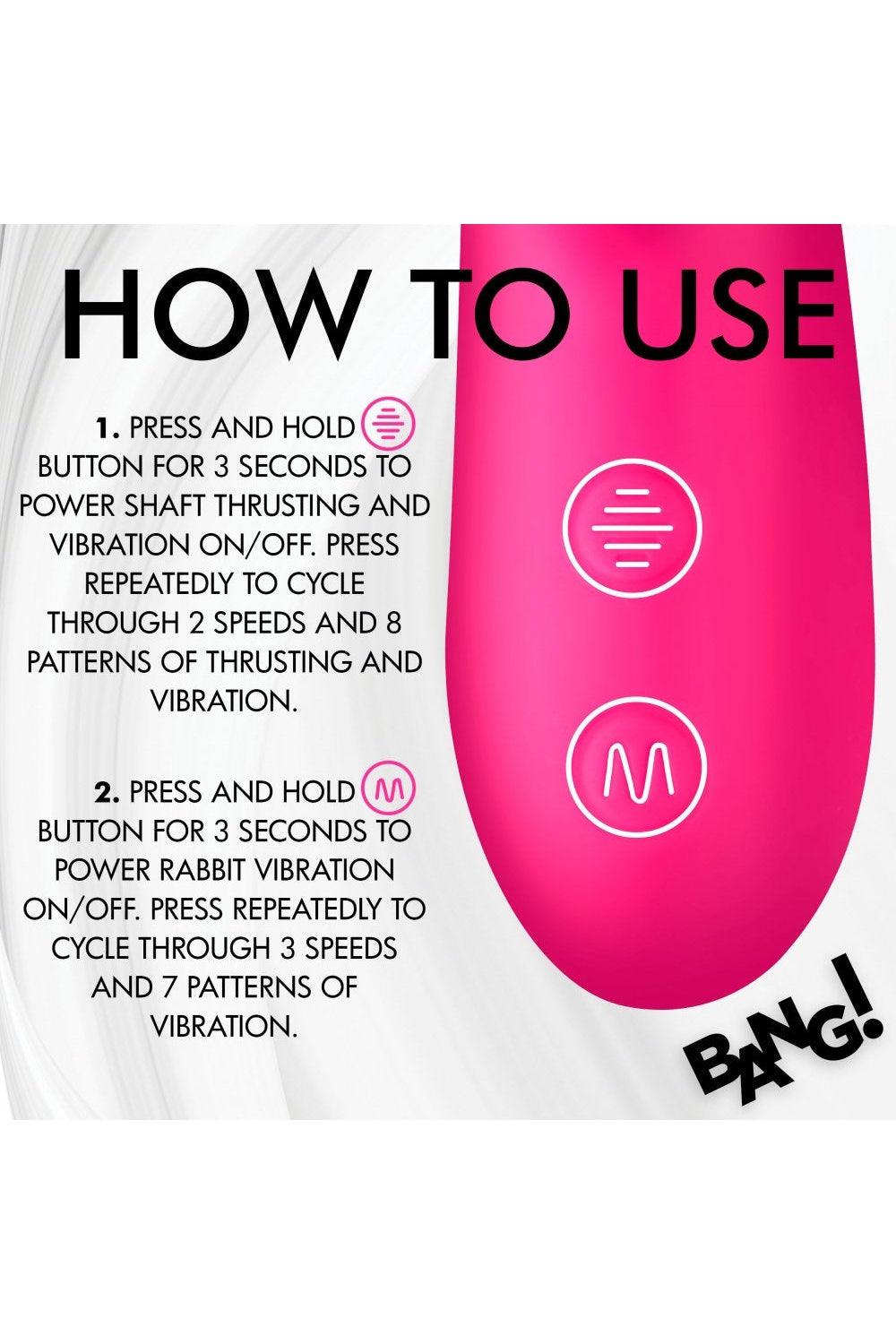 Thrusting and Vibrating Silicone Rabbit Vibrator