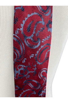 Bachrach men's red paisley tie - Solé Resale Boutique thrift