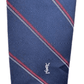 Yves Saint Laurent men's blue, red white stripe tie - Solé Resale Boutique thrift