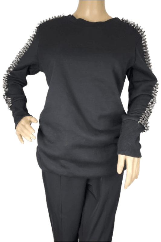 Gracia women's black studded sweater size M