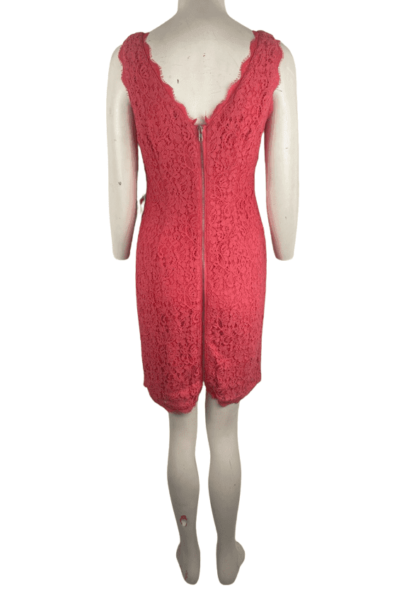 Adrianna Papell women's coral lace dress size 4 - Solé Resale Boutique thrift