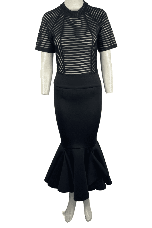Akira Black Label women's black long gown size S - Solé Resale Boutique thrift
