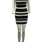 Akira women's black and white fitted dress size L