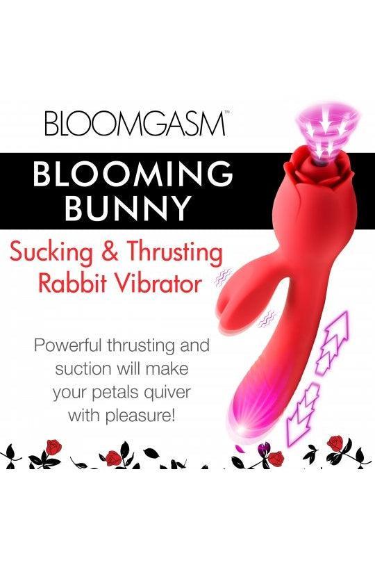 Blooming Bunny Sucking and Thrusting Silicone Rabbit Vibrator