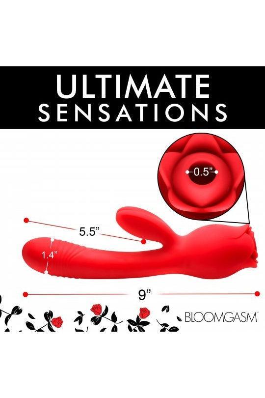 Blooming Bunny Sucking and Thrusting Silicone Rabbit Vibrator