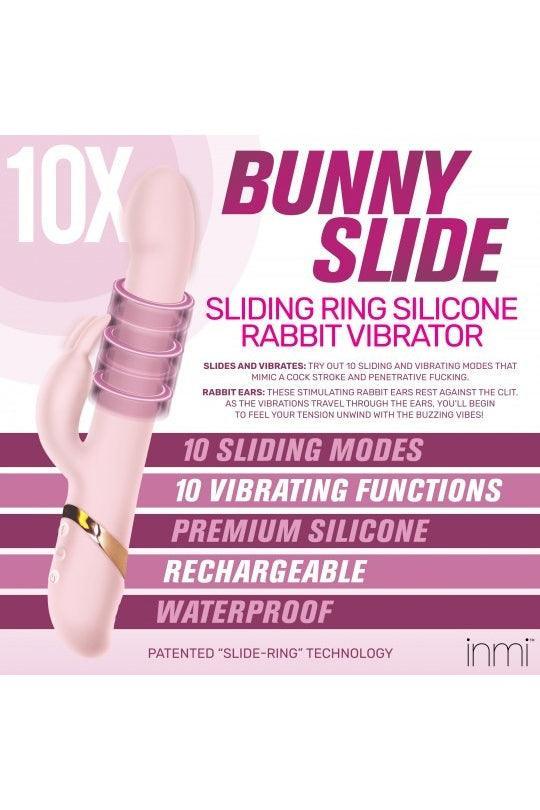 10X Bunny Slide Ring Silicone Vibrator