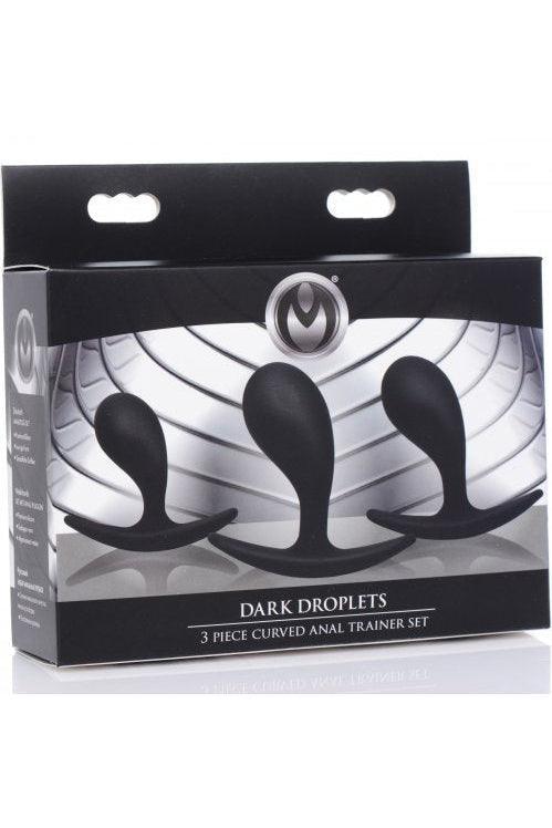 Dark Droplets 3 Piece Curved Silicone Anal Trainer Set