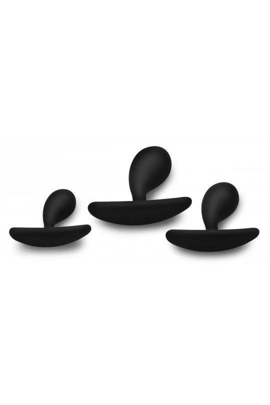 Dark Droplets 3 Piece Curved Silicone Anal Trainer Set