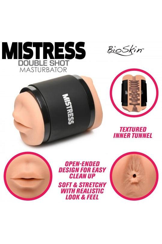 Double Shot Mouth and Ass Stroker - Medium