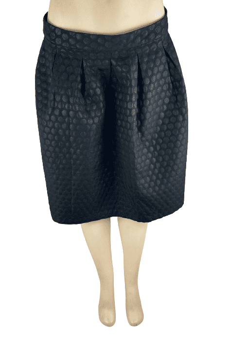 Elle women's black polka dot skirt size 12 - Solé Resale Boutique thrift