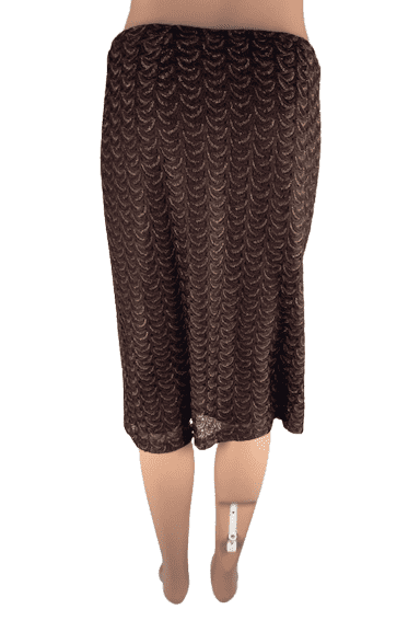 Express women's brown/gold shimmer skirt size M - Solé Resale Boutique thrift