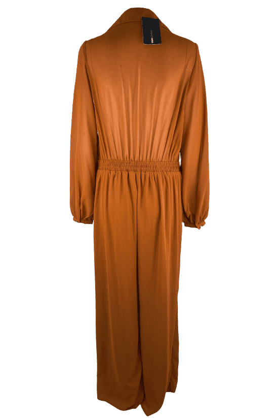 Fashion Nova women's cognac jumpsuit size XL - Solé Resale Boutique thrift