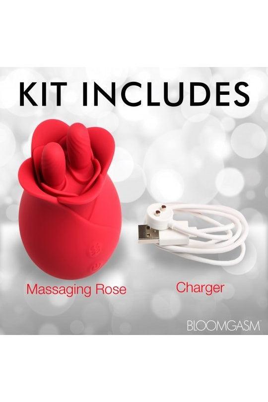 10X Fondle Massaging Rose Silicone Clit Stimulators