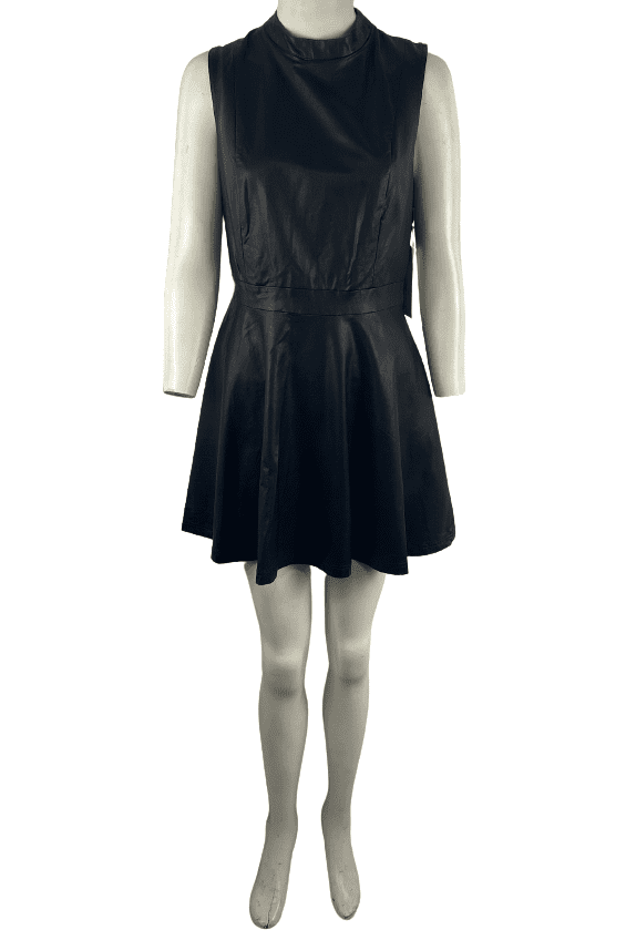 Forever 21 women's black faux leather short dress size M - Solé Resale Boutique thrift