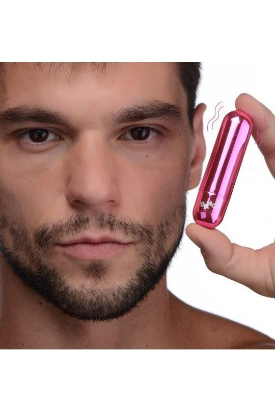 10X Rechargeable Vibrating Metallic Bullet - Pink