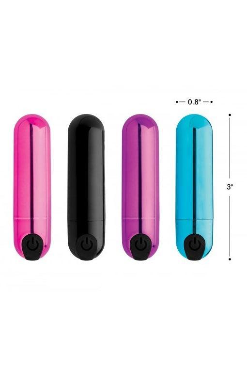 10X Rechargeable Vibrating Metallic Bullet - Pink