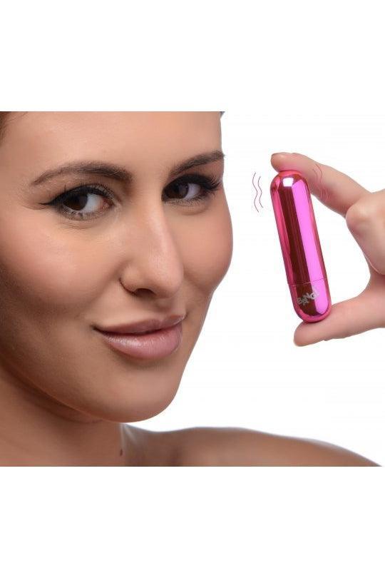 10X Rechargeable Vibrating Metallic Bullet - Pink