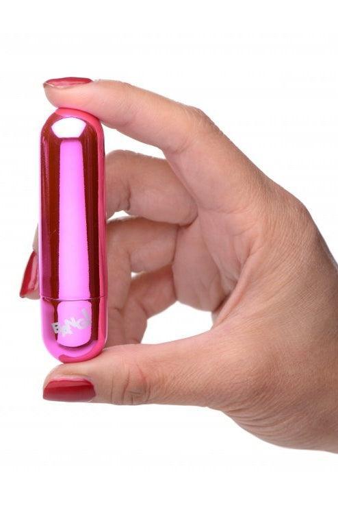 10X Rechargeable Vibrating Metallic Bullet - Pink