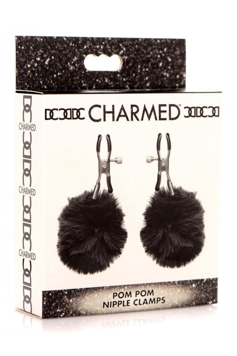 Pom Pom Nipple Clamps - Black