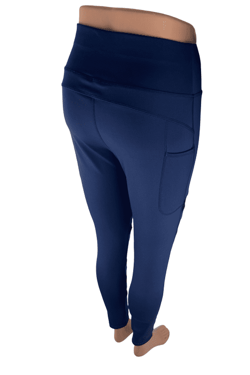 Pop fit women's blue and black leggings size M – Solé Resale Boutique