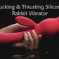 Blooming Bunny Sucking and Thrusting Silicone Rabbit Vibrator