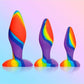 3 Piece Rainbow Silicone Butt Plug Set - Solé Resale Boutique thrift