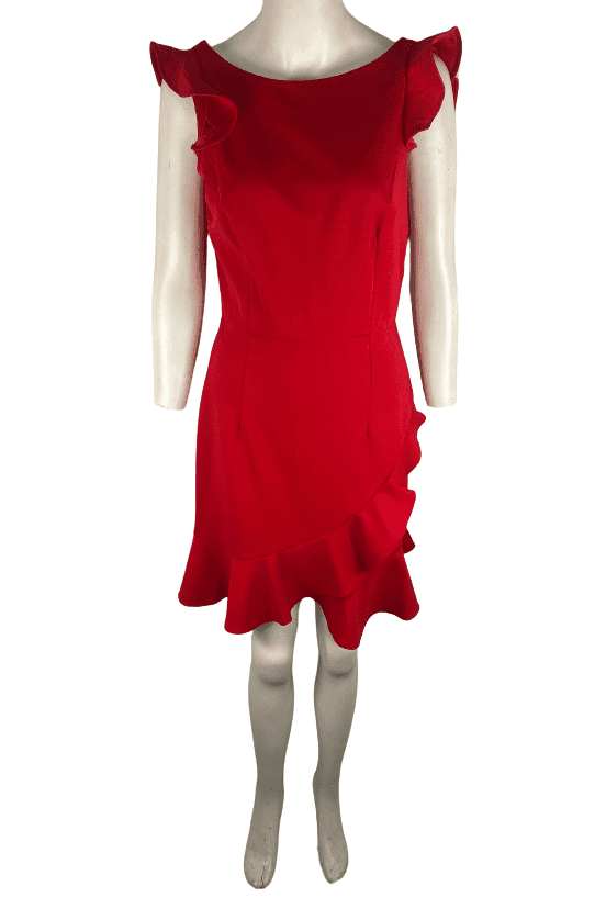 Donna Morgan women's red sleeveless midi dress size 6 - Solé Resale Boutique thrift