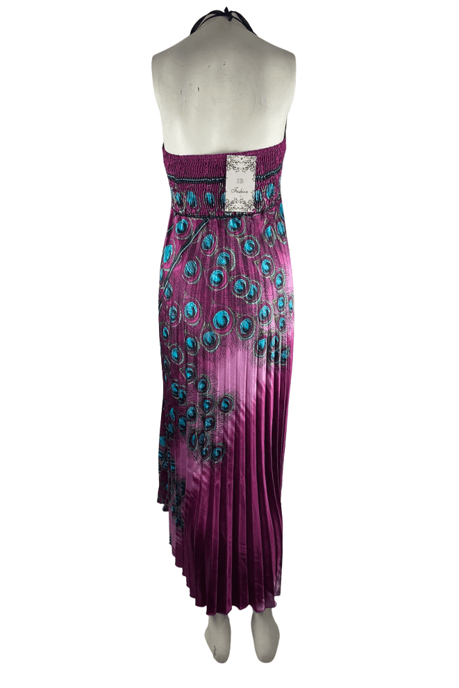SB Fashions women's purple halter maxi dress size OS fits most - Solé Resale Boutique thrift