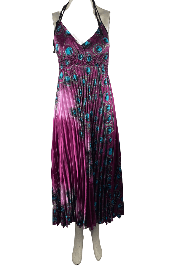 SB Fashions women's purple halter maxi dress size OS fits most - Solé Resale Boutique thrift