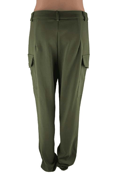 New Womens Green Slim Skinny Stretch Cuffed Cargo Pants Utility Combat  Trousers | eBay