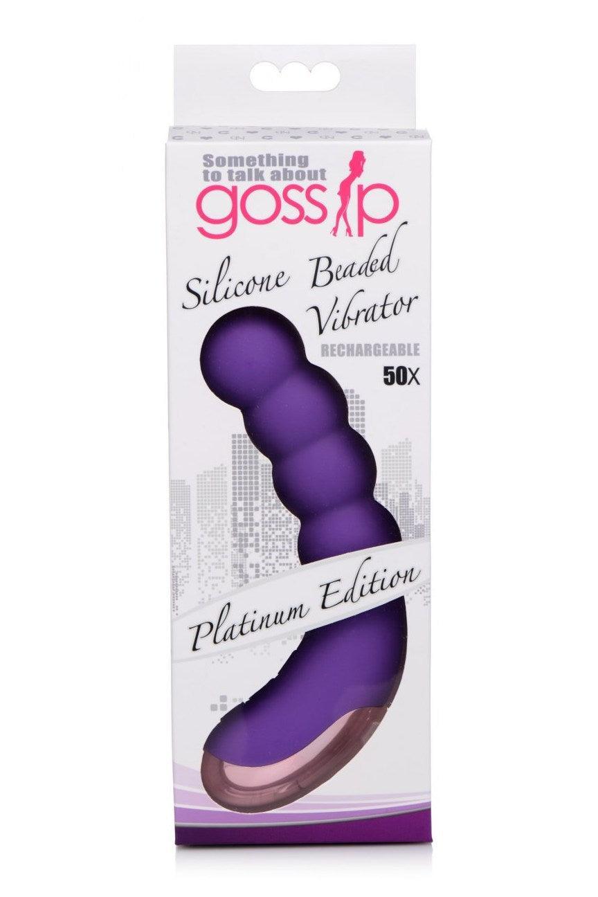 50X Silicone Beaded Vibrator - Purple