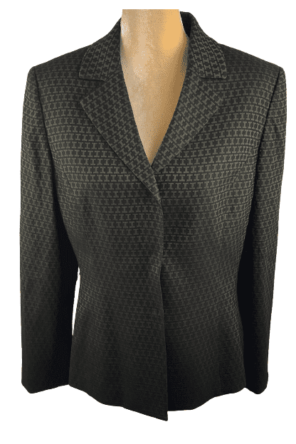 Tahari by Arthur S. Levine women's green and black blazer size 12 - Solé Resale Boutique thrift