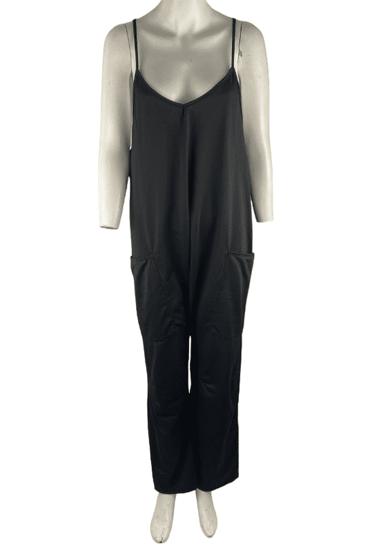 Unbranded women's black tank jumpsuit size XL - Solé Resale Boutique thrift