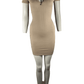 Windsor women's mocha/brown fitted dress size M - Solé Resale Boutique thrift