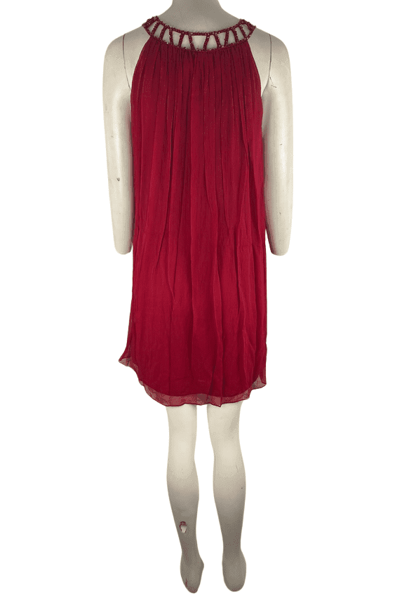 BCBGMAXAZRIA women's wine sleeveless dress size 6 - Solé Resale Boutique thrift