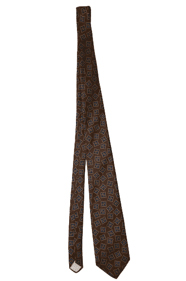 Italian all silk handmade brown tie